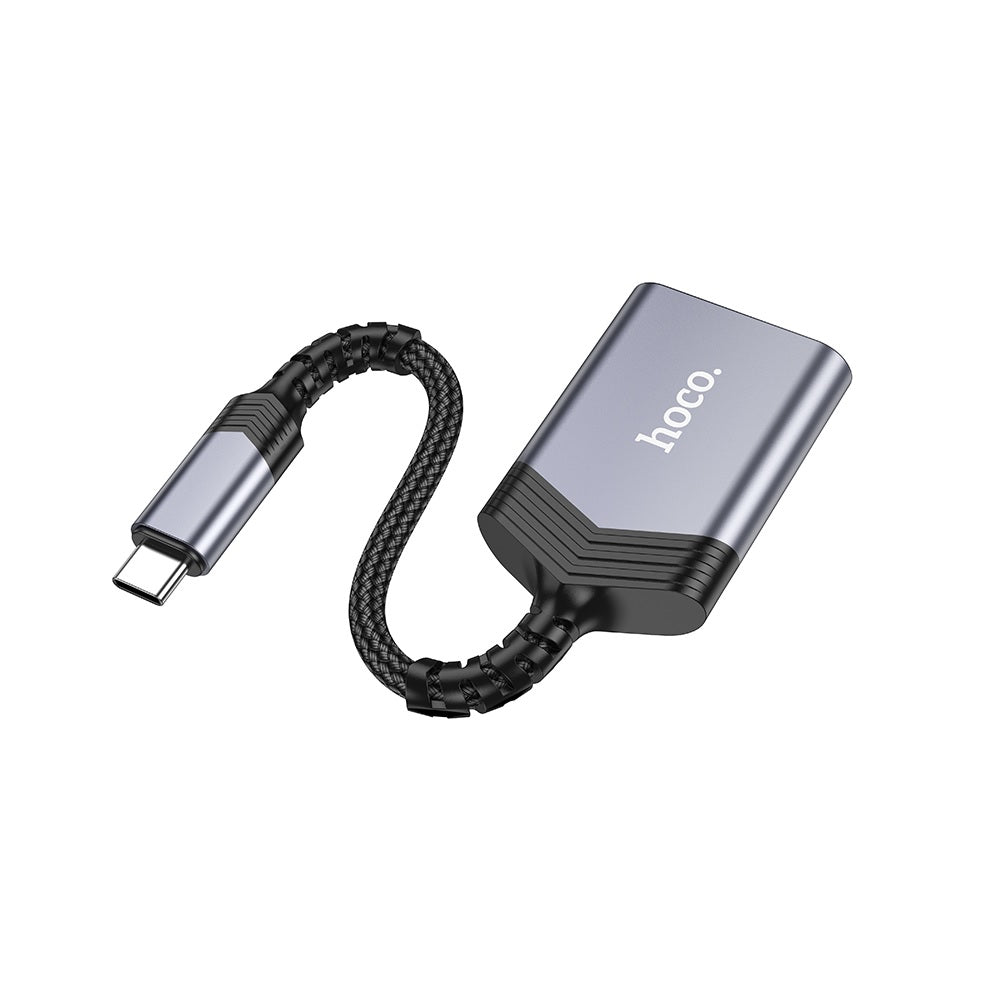 Lector de Tarjetas SD TF Tipo C OTG Hoco UA25 2en1 Gris