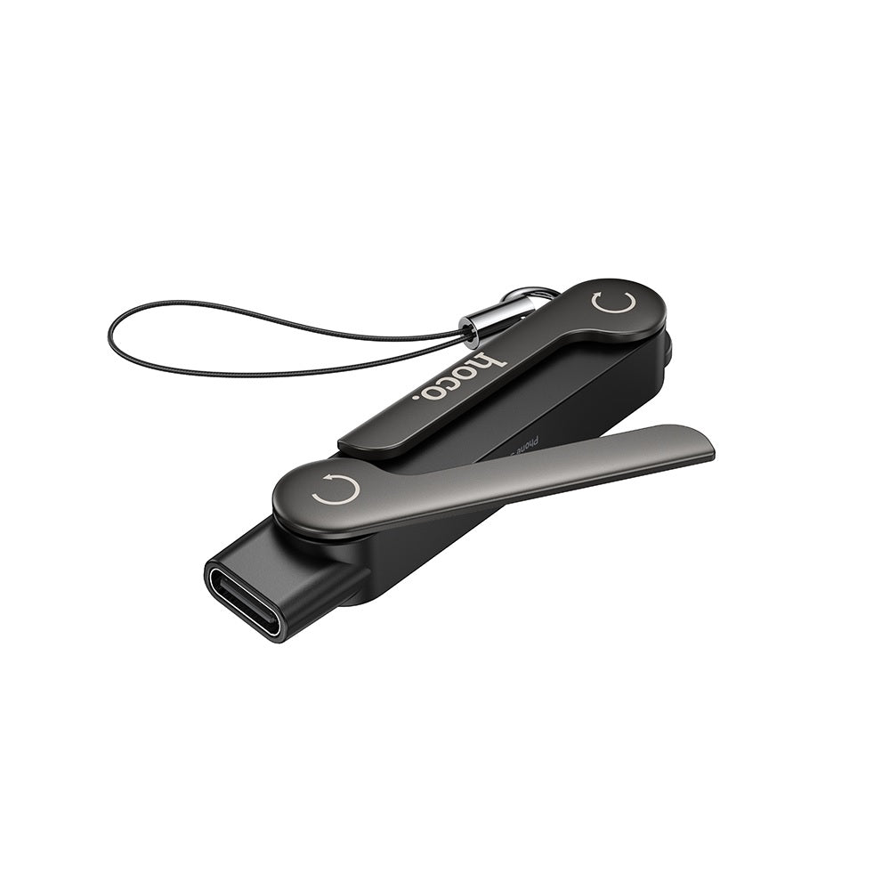 Adaptador Soporte Hoco UA47A Tipo C  a Tipo C Negro