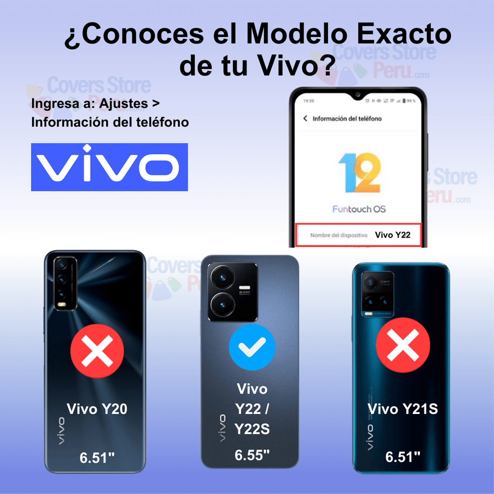 Funda para VIVO Y22 Space Original Transparente