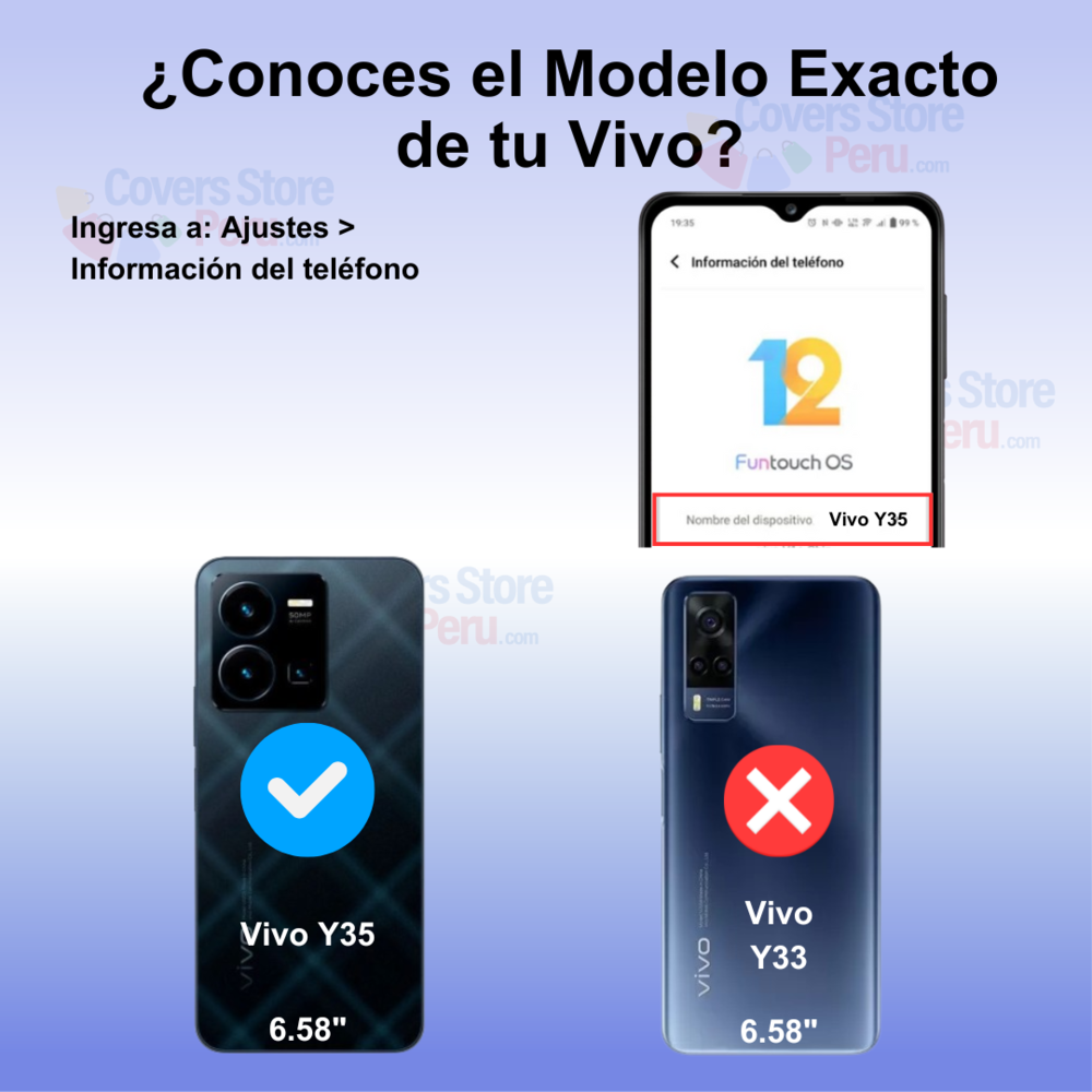 Funda para Vivo Y35 Ahumado con Anillo Negro Antishock