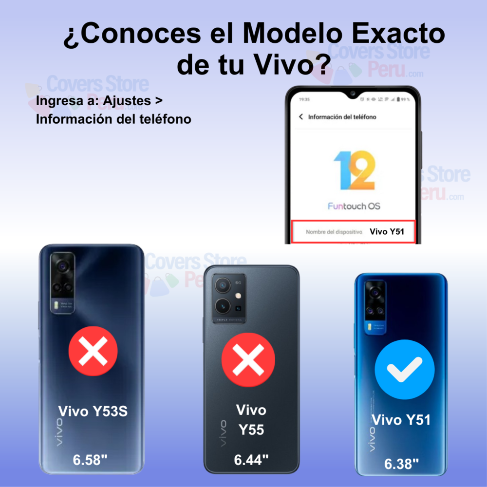 Funda Case para Vivo Y51 Flip Cover Marrón