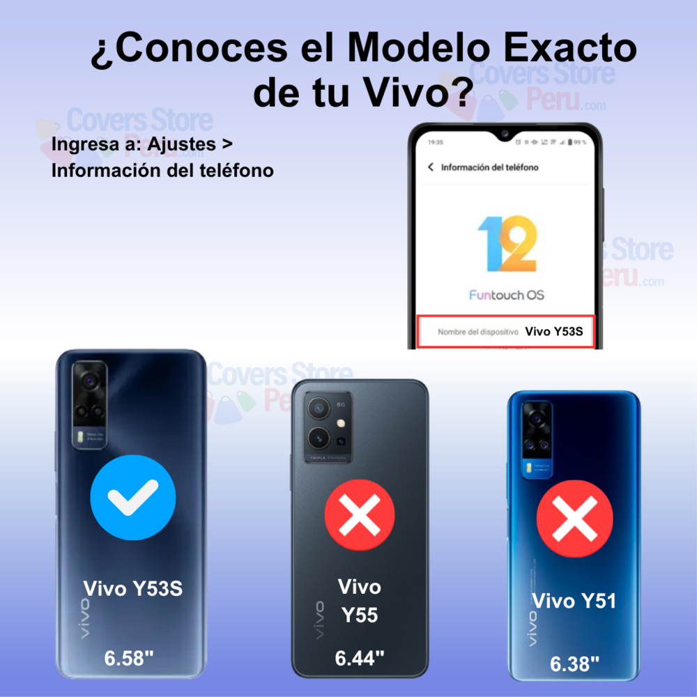Funda para Vivo Y53S Ahumado con Anillo Rojo Antishock