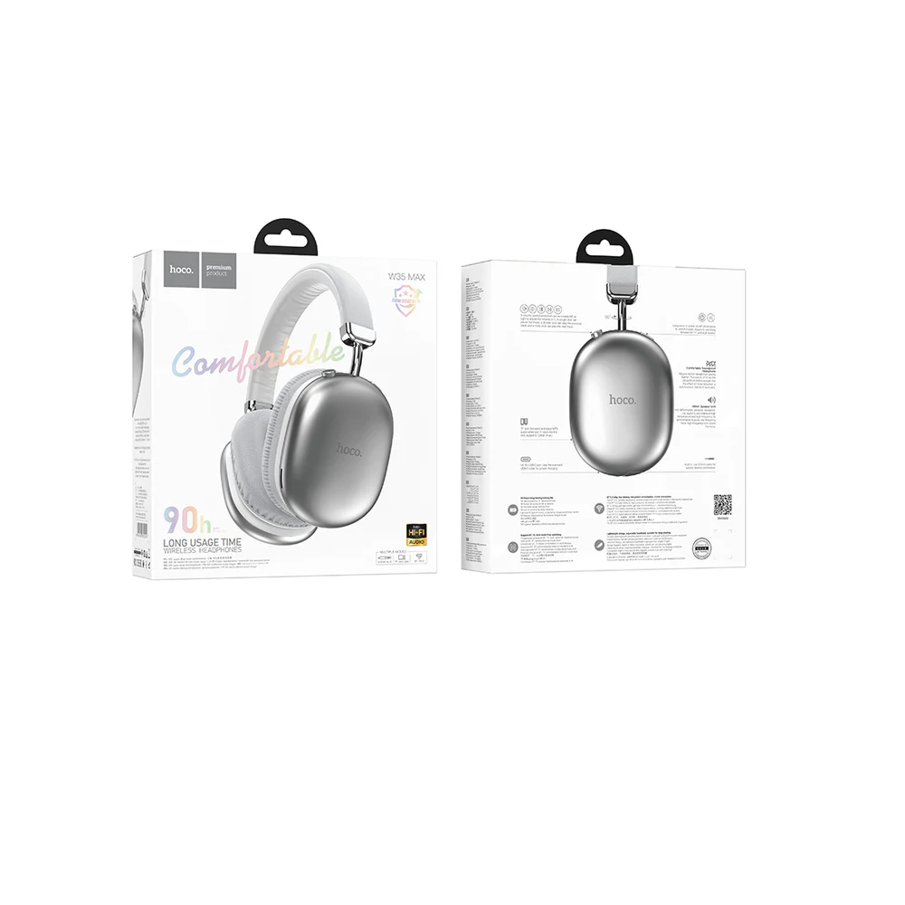 Audifonos Bluetooth Hoco W35 Max Diadema Orejeras Gris