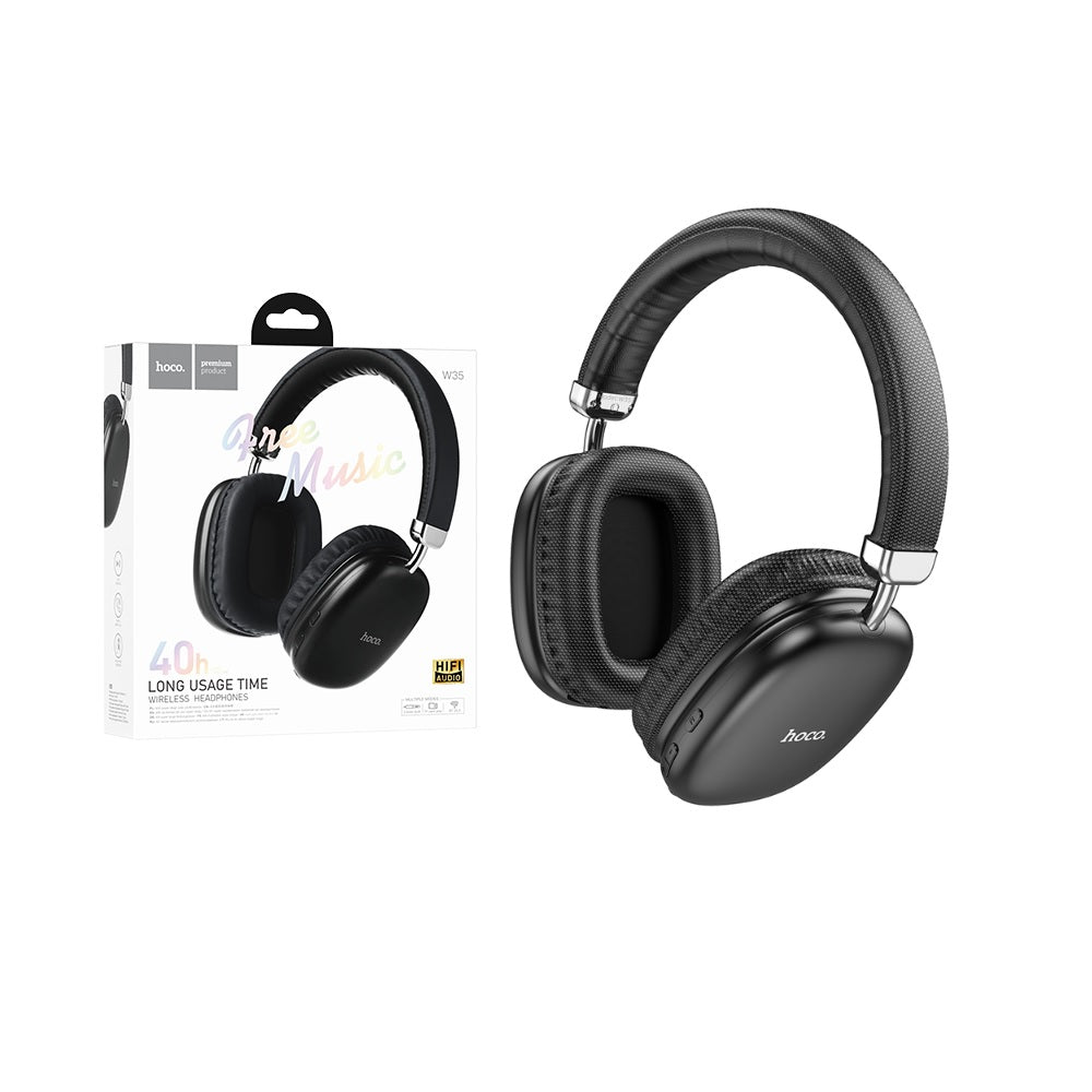 Audifonos Bluetooth Diadema Hoco W35 Audio Bateria 40H Negro