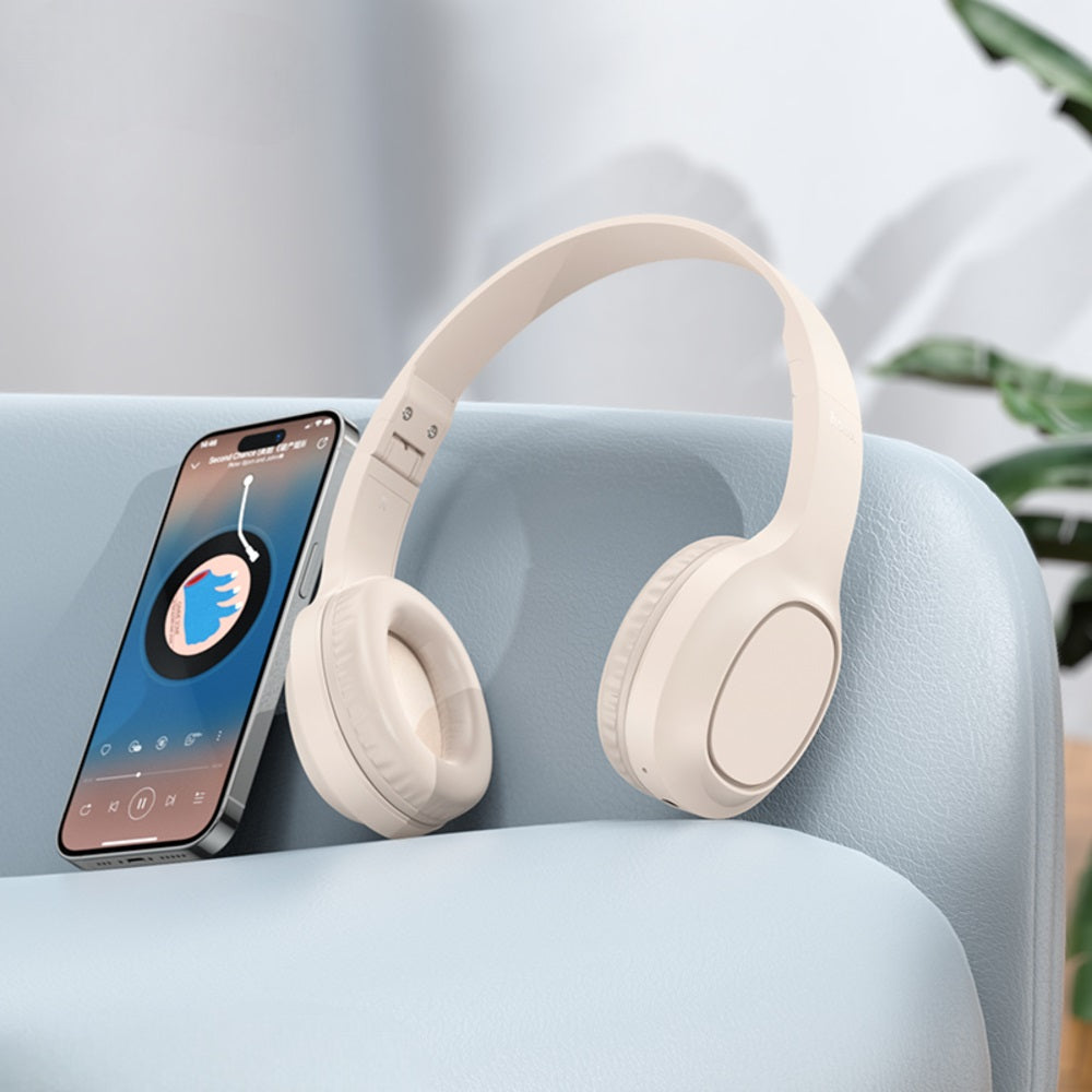 Audifonos Bluetooth Diadema Hoco W46 Charm Microfono Blanco
