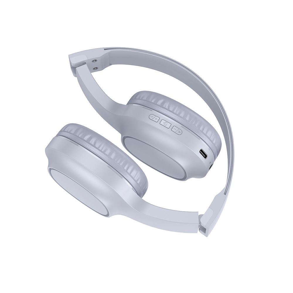 Audifonos Bluetooth Diadema Hoco W46 Charm Microfono Gris