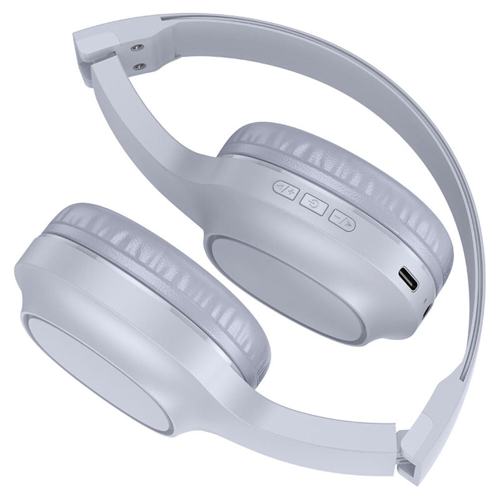Audifonos Bluetooth Diadema Hoco W46 Charm Microfono Gris