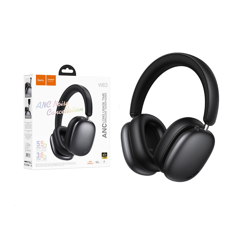 Audifonos Bluetooth Hoco W63 Diadema ANC Negro