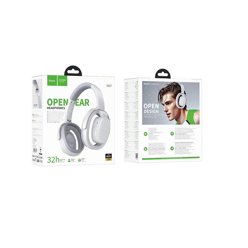 Audifonos Bluetooth Hoco W67 Oido Abierto Conduccion Aire Gris