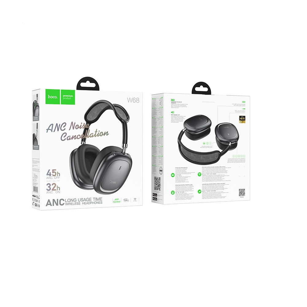 Audifonos Bluetooth Hoco W68 Diadema ANC Negro
