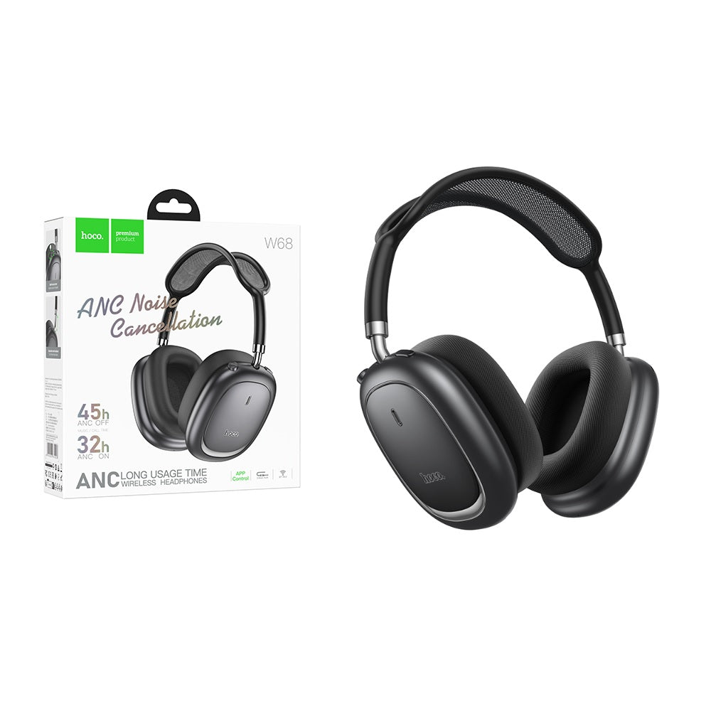 Audifonos Bluetooth Hoco W68 Diadema ANC Negro