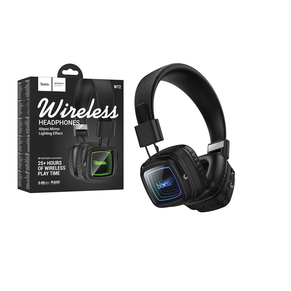 Audifonos Bluetooth Diadema Hoco W72 Earl III Luz RGB Negro