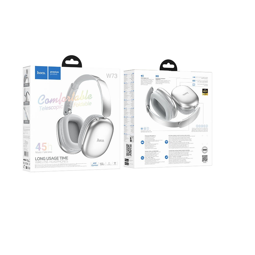 Audifonos Bluetooth Diadema Hoco W73 Graceful Sonido Gris