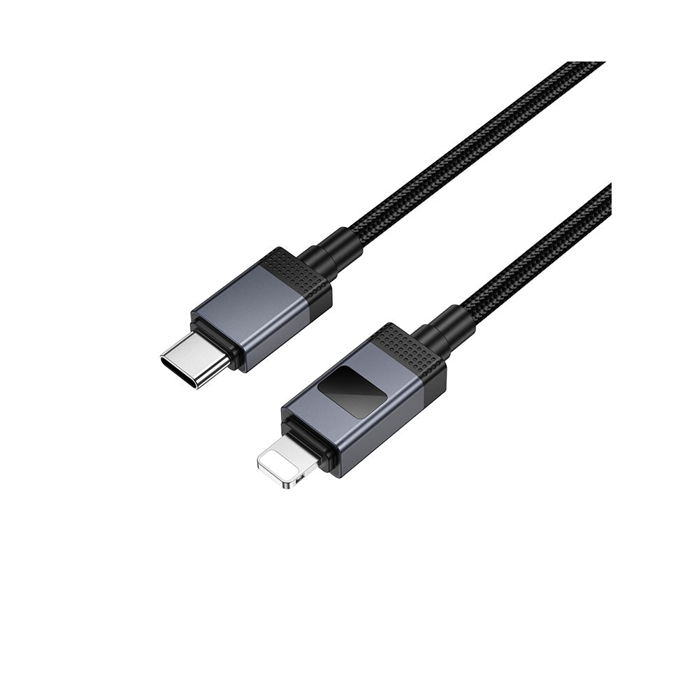 Cable Hoco X118 Generous Tipo-C a iP PD 27W Con Pantalla Negro