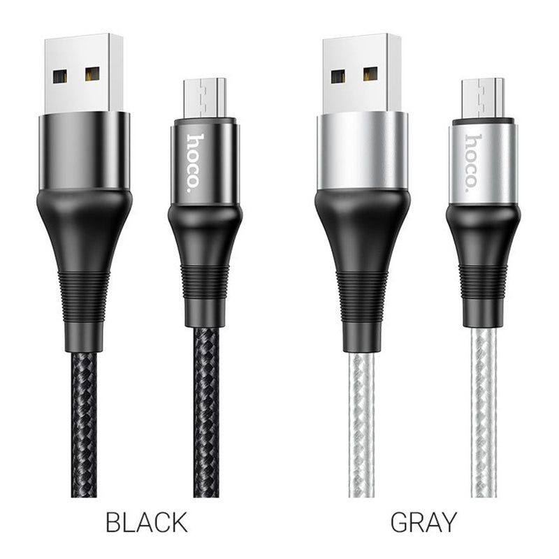 Cable USB a Micro USB  V8 1m Hoco X50 Negro De Alta Calidad