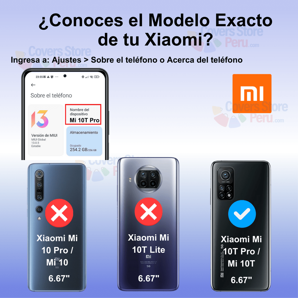 Funda Case for Xiaomi Mi 10T Holder Parante con Anillo Azul