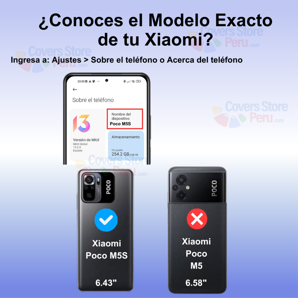 Funda Case para Xiaomi Poco M5S Flip Cover Azul