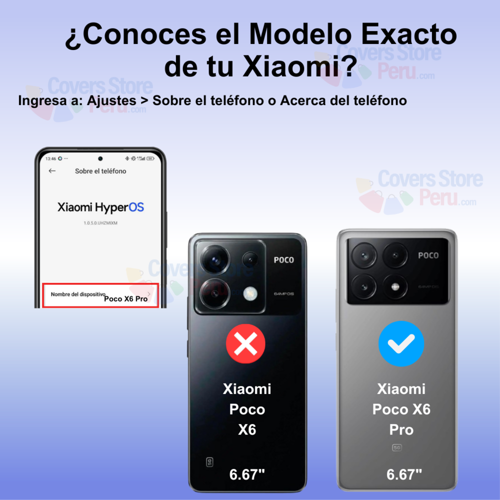 Funda Case para Xiaomi Poco X6 Pro Flip Cover Negro