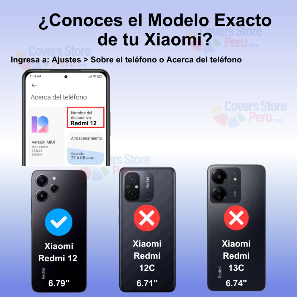 Funda para Xiaomi Redmi 12 4G Ahumado con Anillo Azul