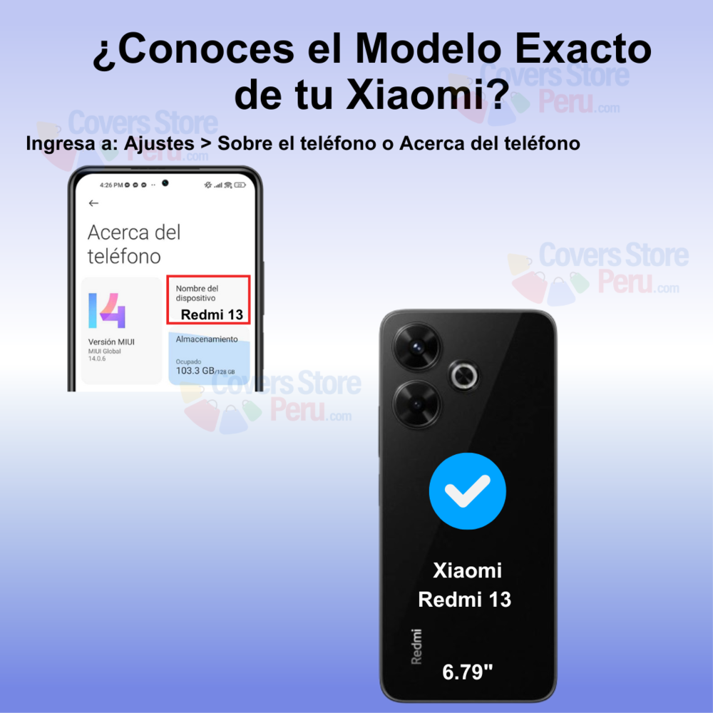 Funda para Xiaomi Redmi 13 Anillo Metálico Negro