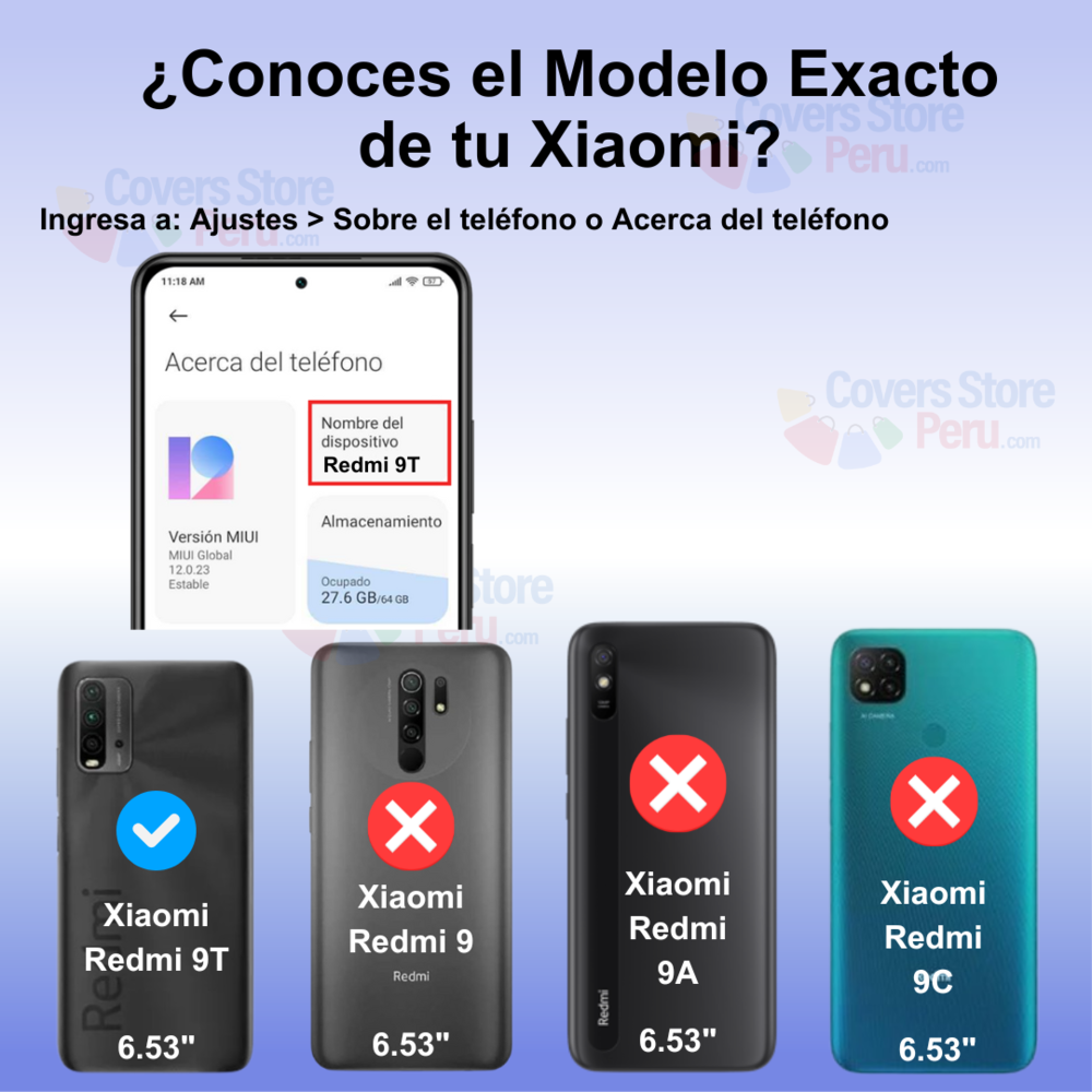 Funda Case para Xiaomi Redmi 9T Flip Cover Marrón