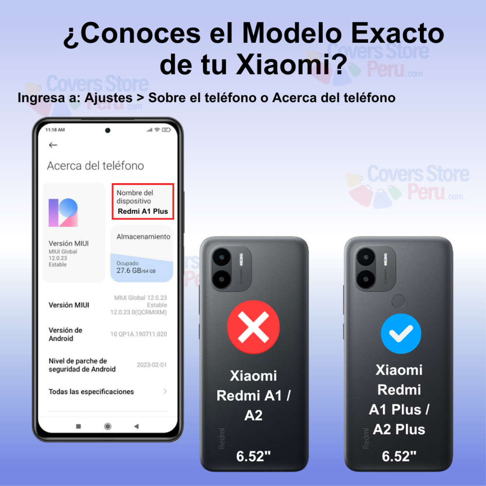 Funda para Xiaomi Redmi A1 Plus Ahumado con Anillo Azul