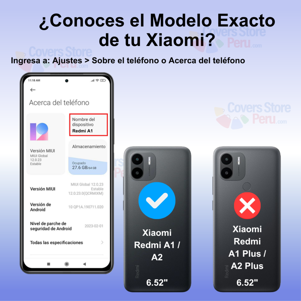 Funda para Xiaomi Redmi A2 Ahumado con Anillo Azul