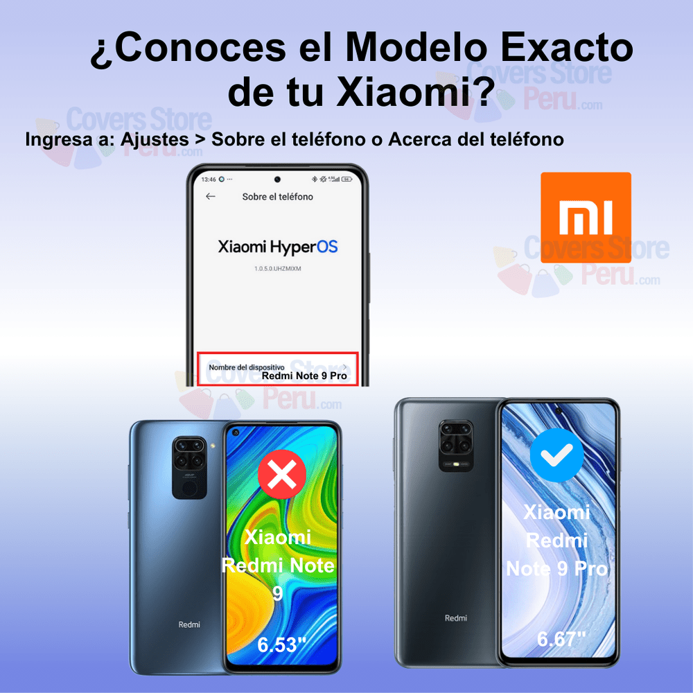 Mica para Lente de Cámara de Xiaomi Redmi Note 9 Pro