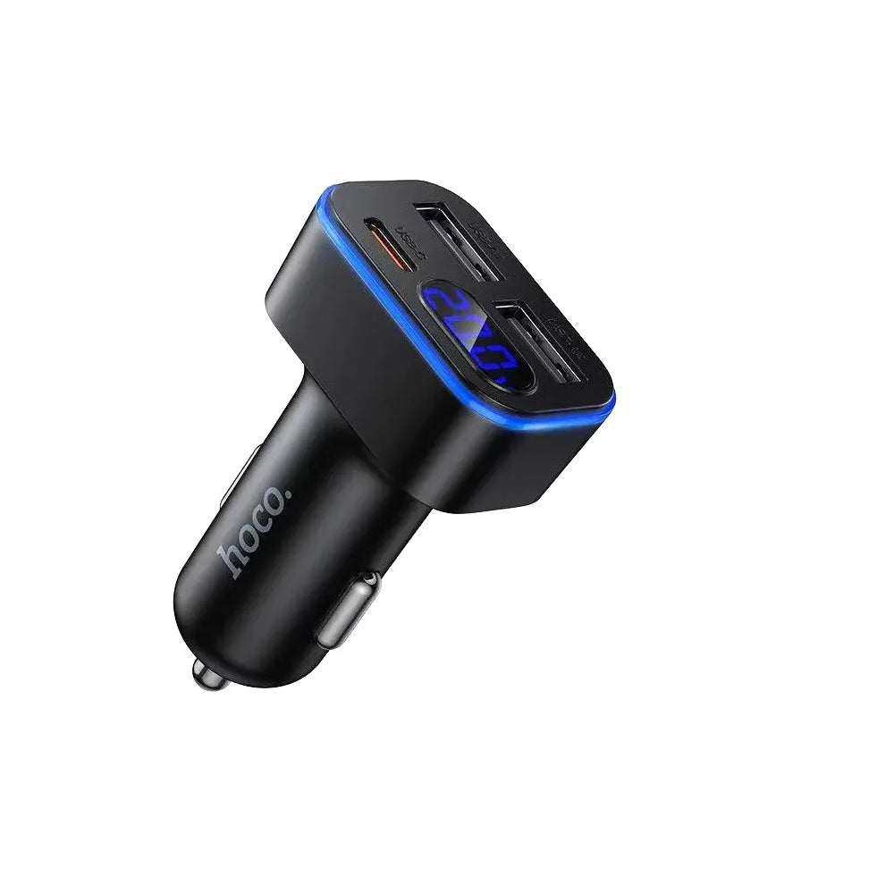 Cargador para auto Hoco Z63A 42W Cable Tipo C a C Negro