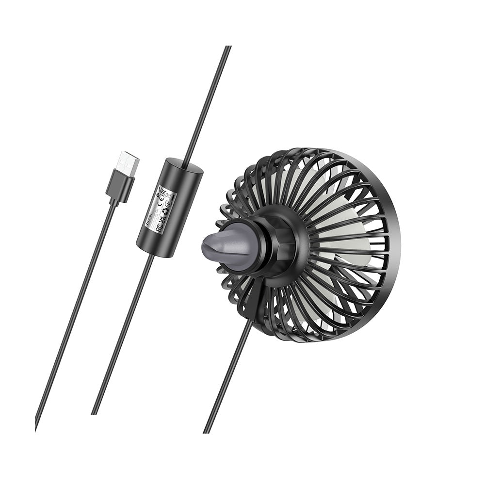 Ventilador Para Auto Con 3 Velocidades Hoco ZP2 Negro