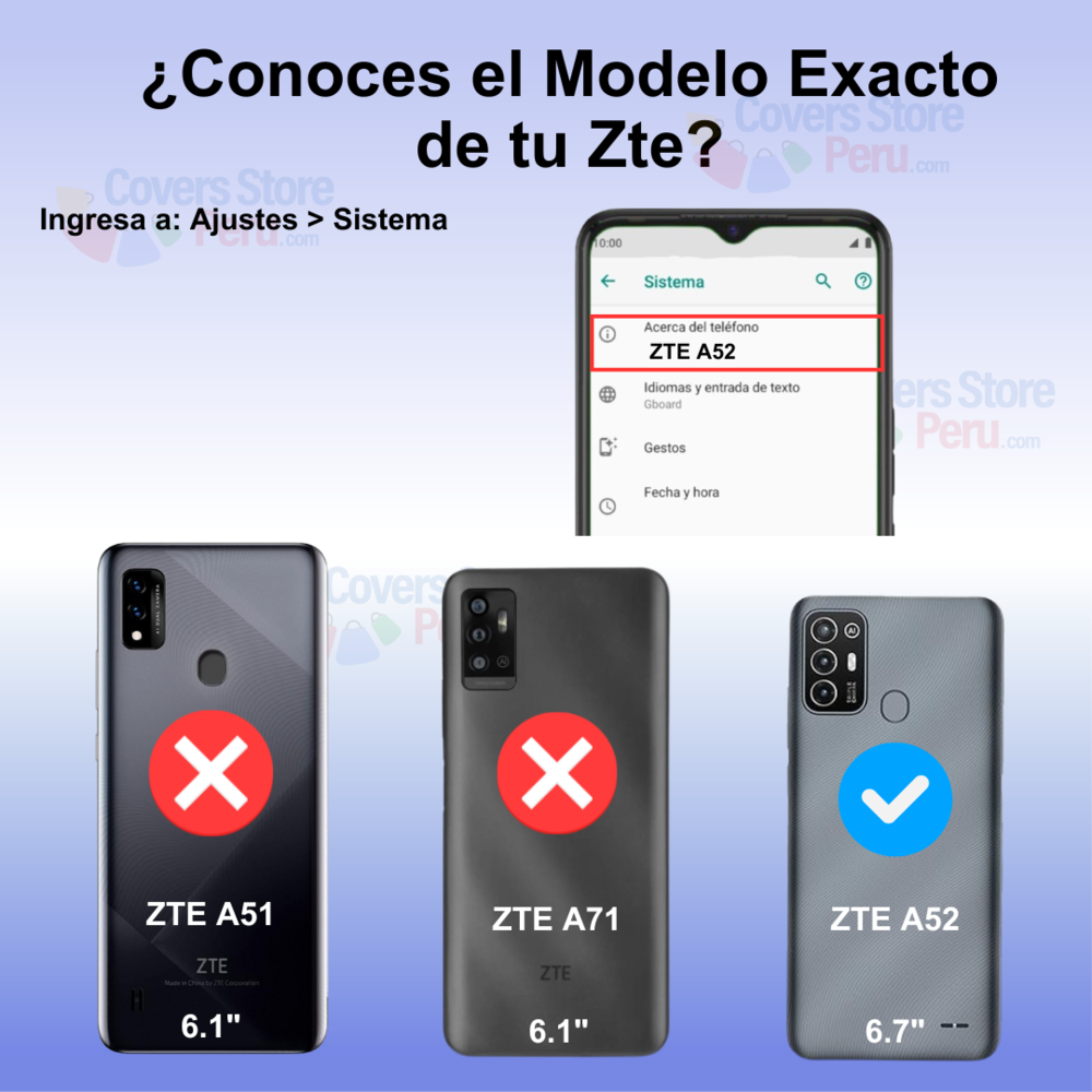 Funda para Zte A52 Ahumado con Anillo Azul Antishock