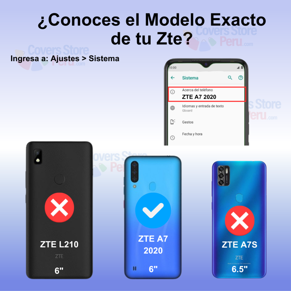 Funda para Zte A7 2020 Ahumado con Anillo Azul Antishock