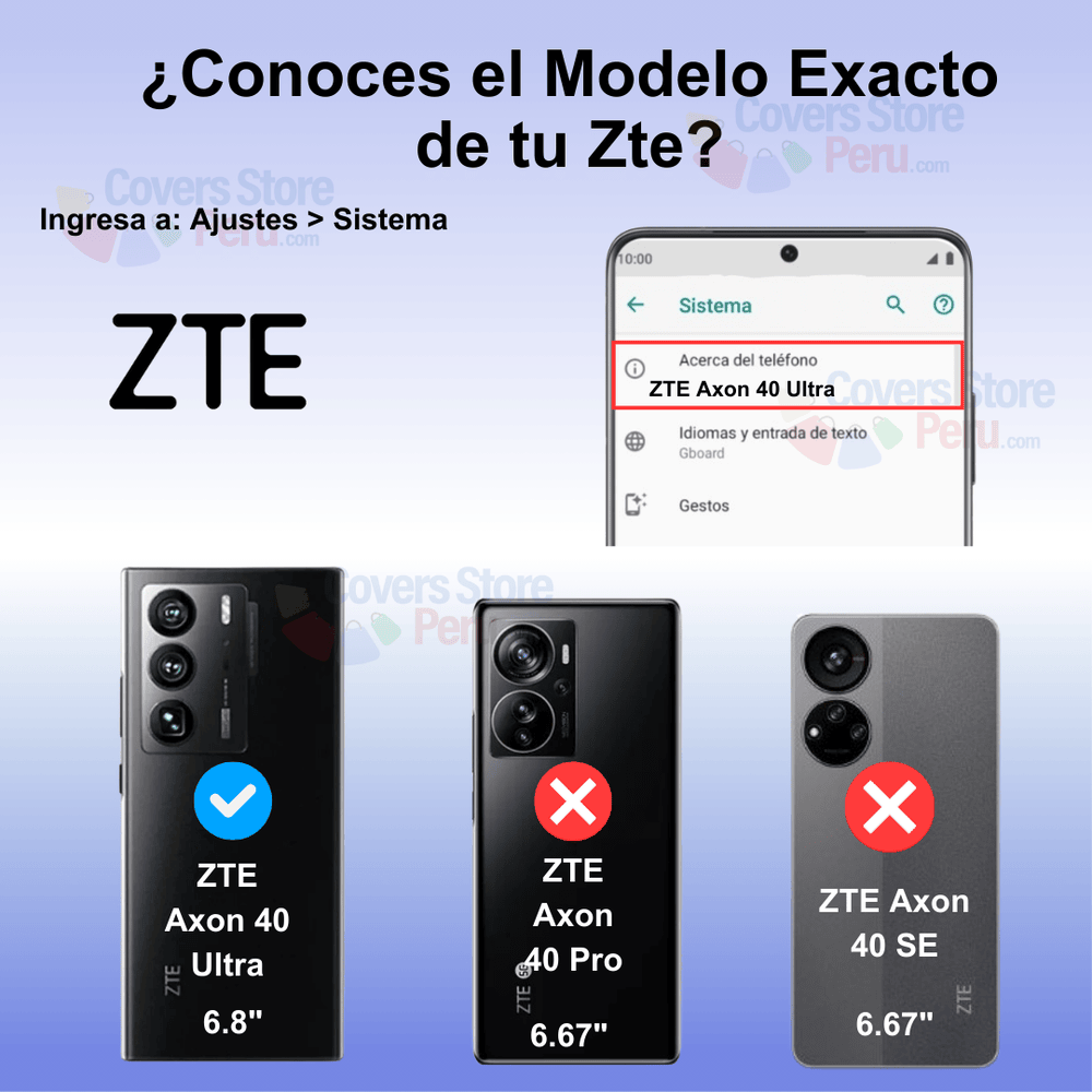 Funda Case para Zte Axon 40 Ultra TPU 100% Transparente