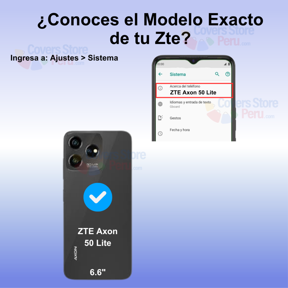 Funda para Zte Axon 50 Lite Holder Parante + Anillo Azul