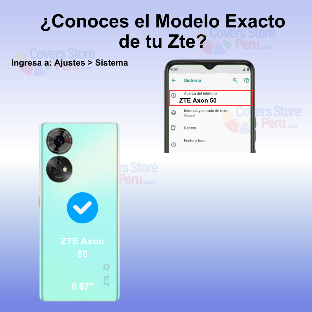 Funda Case para Zte Axon 50 TPU 100% Transparente Antishock
