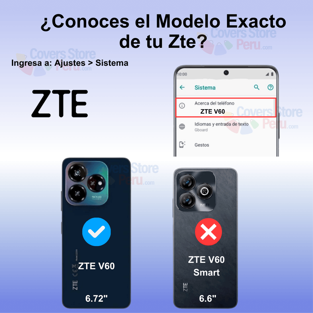 Funda para Zte V60 Anillo Metálico Azul