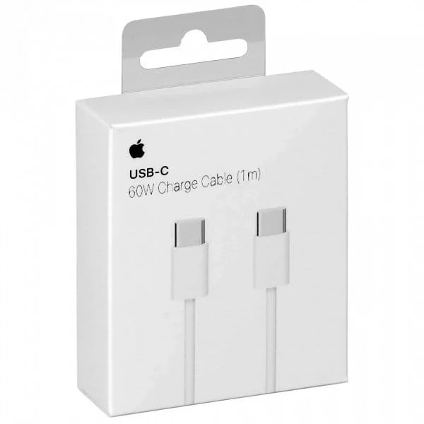 Cable de Datos 60w Tipo-C a Tipo-C 1m - Trenzado Blanco