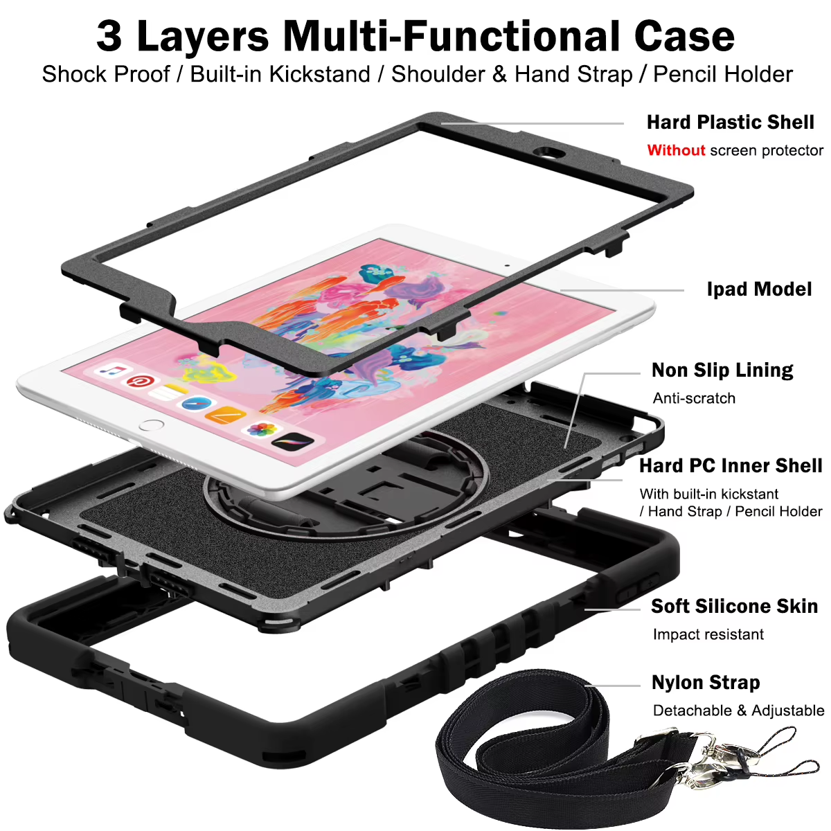 Funda para Xiaomi Redmi Pad 2 11" - UrbanForce Negra 360