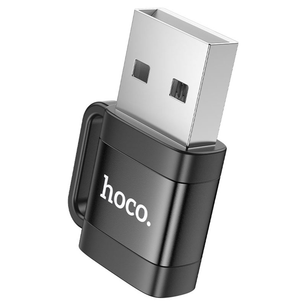 Adaptador Hoco UA31D Convertidor USB Macho a Tipo-C Hembra Negro