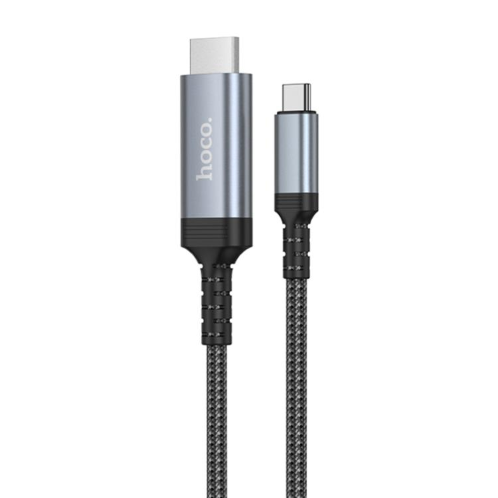 Cable Hoco UA43 Tipo-C a HDMI Espejo Video Screen Metal Gris