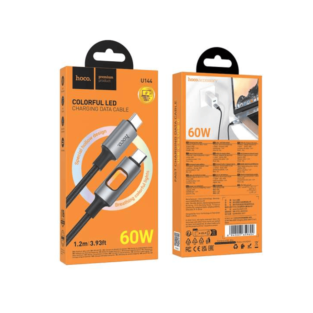 Cable Hoco U144 New Tipo-C a Tipo-C 60W