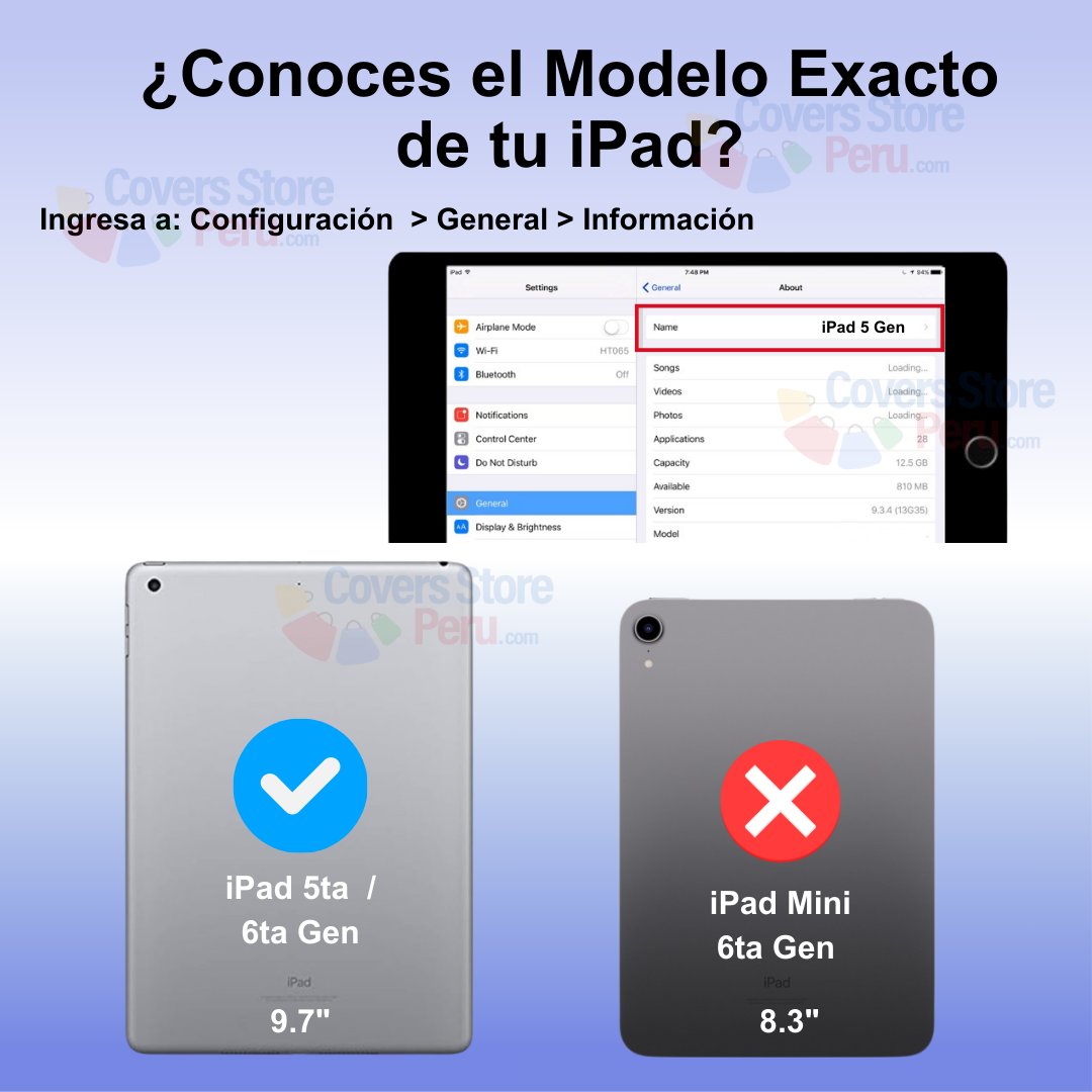 Funda para iPad 5ta Gen 9.7" Imantada+ Portalápiz Negro