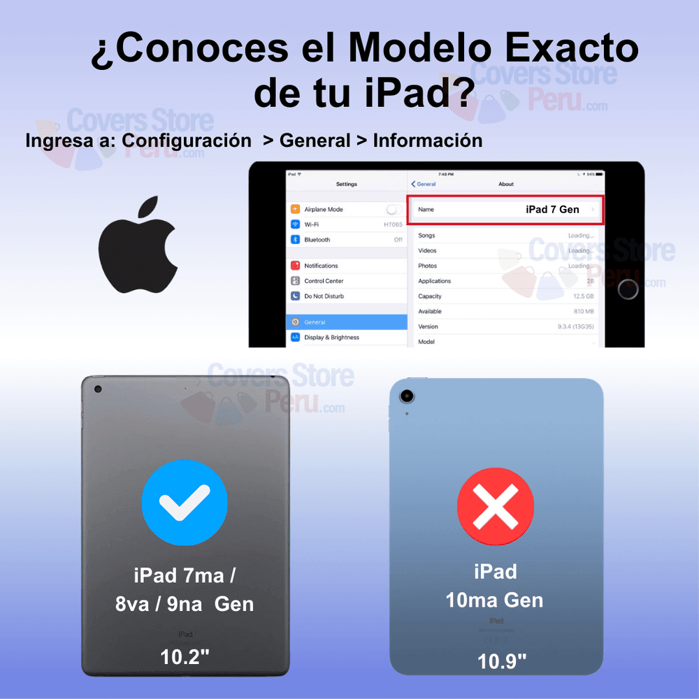 Funda con Teclado Touch para iPad 7ma Gen 10.2" Azul