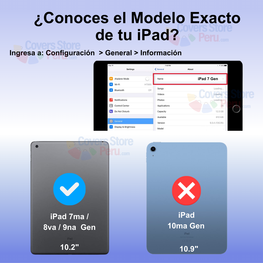 Funda para iPad 8va Gen 10.2" Imantada+ Portalápiz Azul