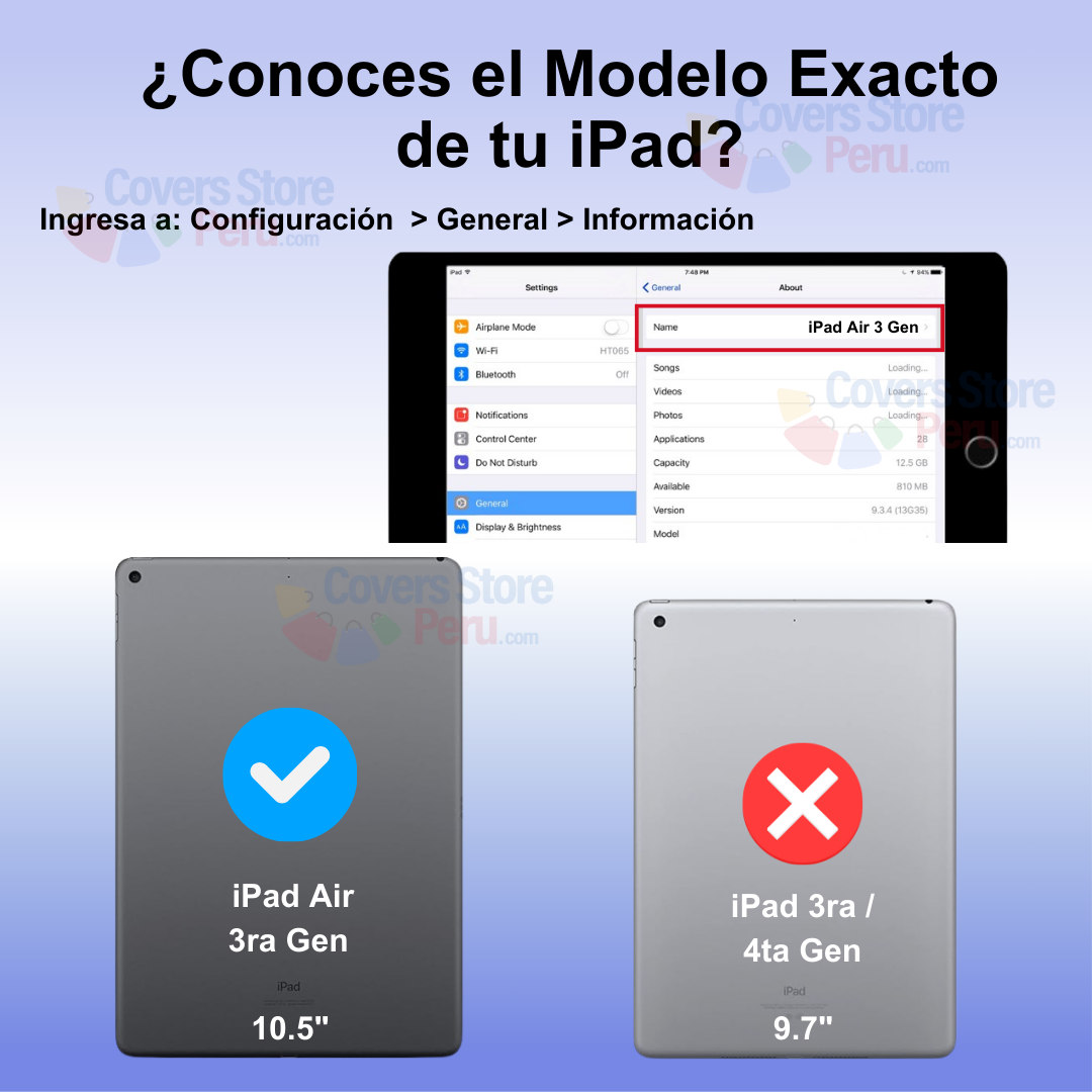 Funda para iPad Air 3ra Gen 10.5" Gomas 360 Morada