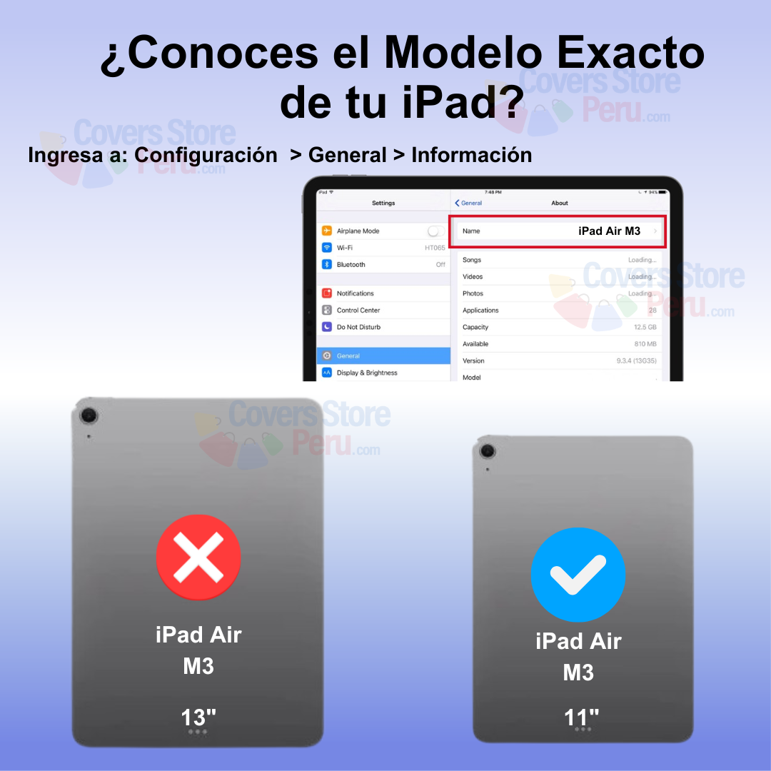 Funda para iPad Air M3 11" Imantada+ Portalápiz Negro