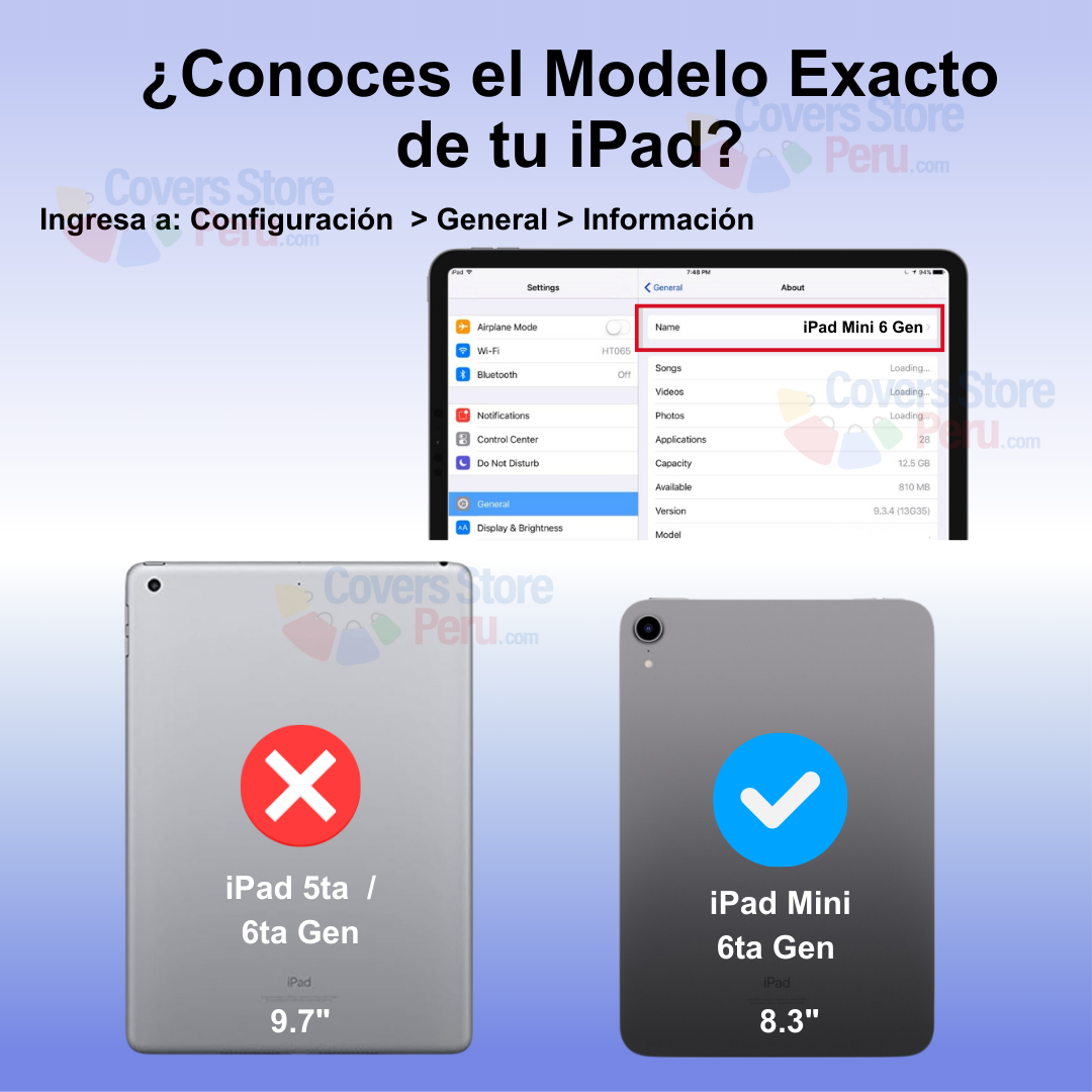 Funda con Teclado Touch for iPad Mini 6ta Gen 8.3" Azul