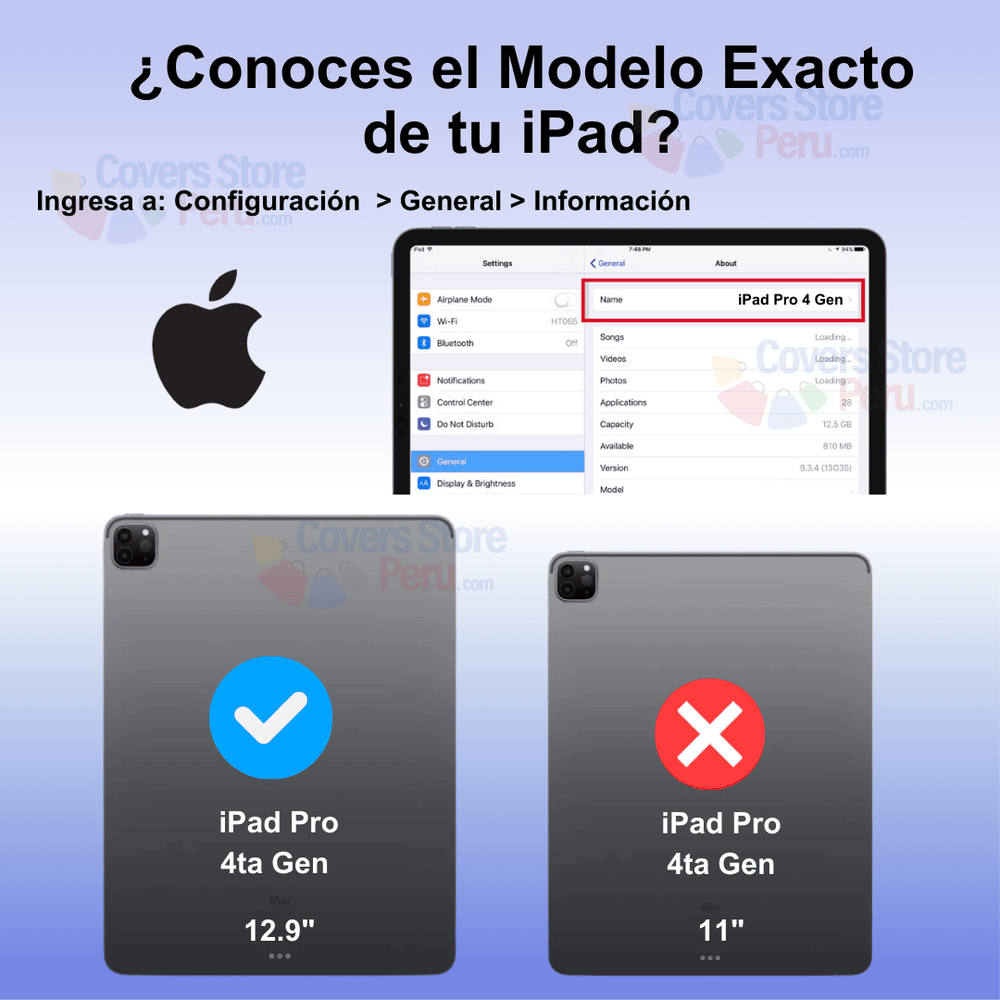 Funda con Teclado Touch para iPad Pro 4ta Gen 12.9" Azul