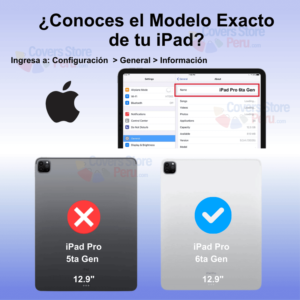 Funda con Teclado Touch para iPad Pro 6ta Gen 12.9" Azul