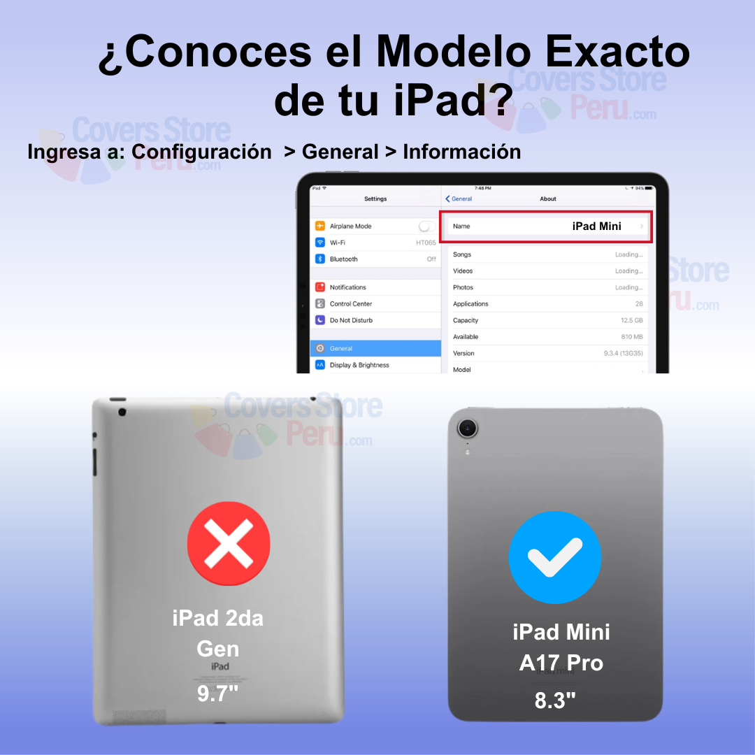 Funda para iPad Mini A17 Pro 8.3" Imantada + Portalápiz Azul